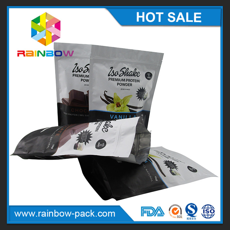 食品等級1kgはziplockが付いている乳しよう蛋白質の粉のpackaing袋を立てます