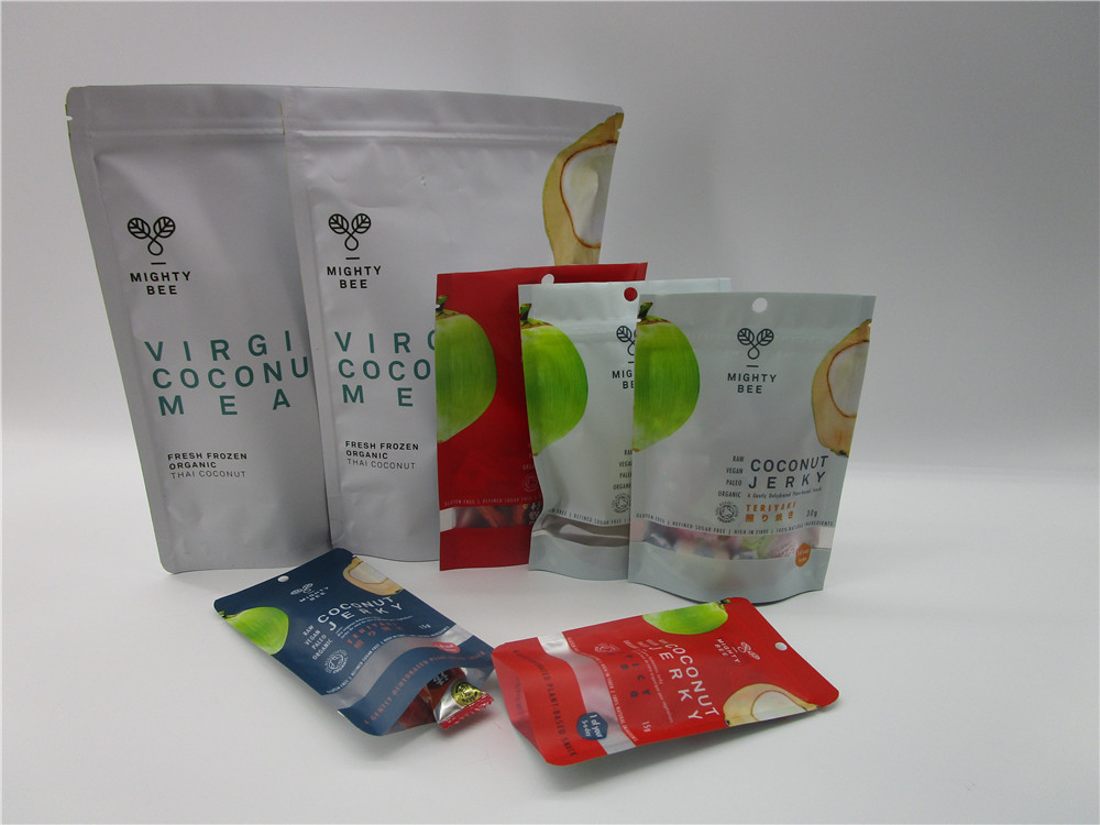 クルミ/軽食/クラッカー/クッキーのために包む注文の印刷表面ホイルの袋