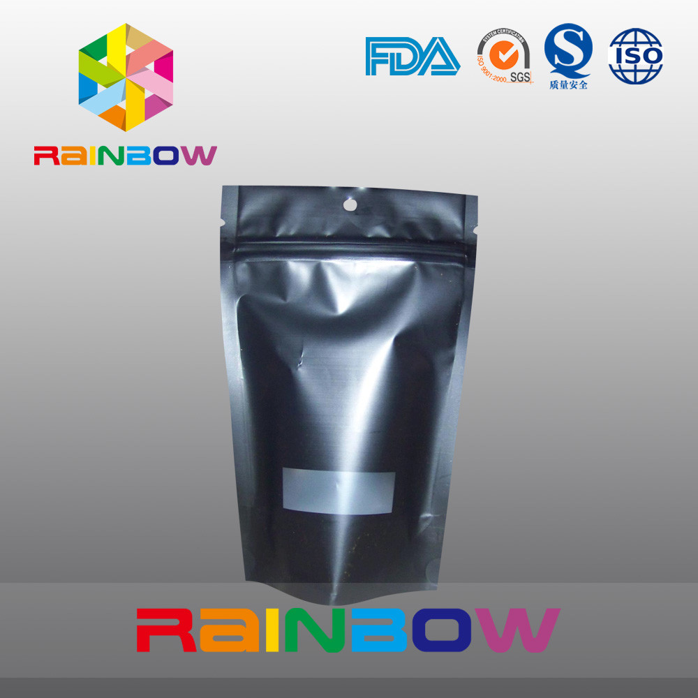 防止再使用可能な無光沢の黒いDoypackのジップ ロック式のコーヒー バッグのグラビア印刷の印刷の湿気