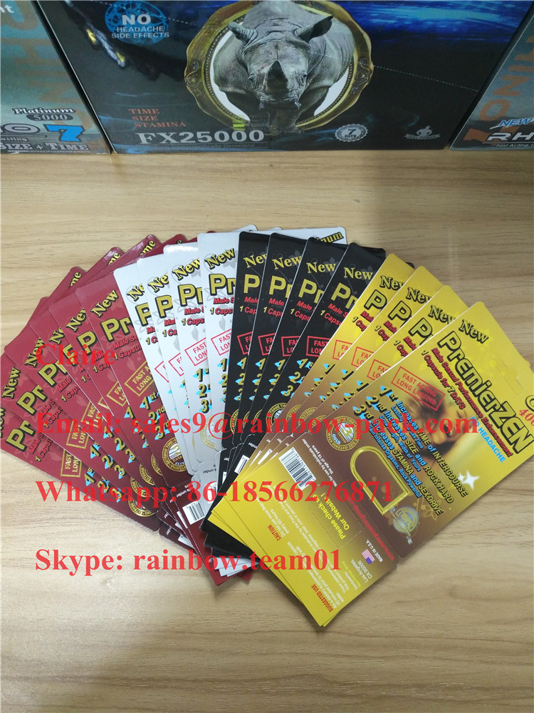 PremierZenの金の3D効果の在庫で包む男性の強化の丸薬カードまめ