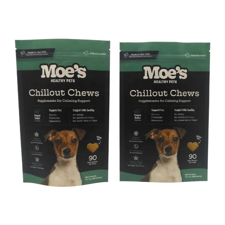 シッパーペットフードバッグ CMYK色 ペットフードの長期保存