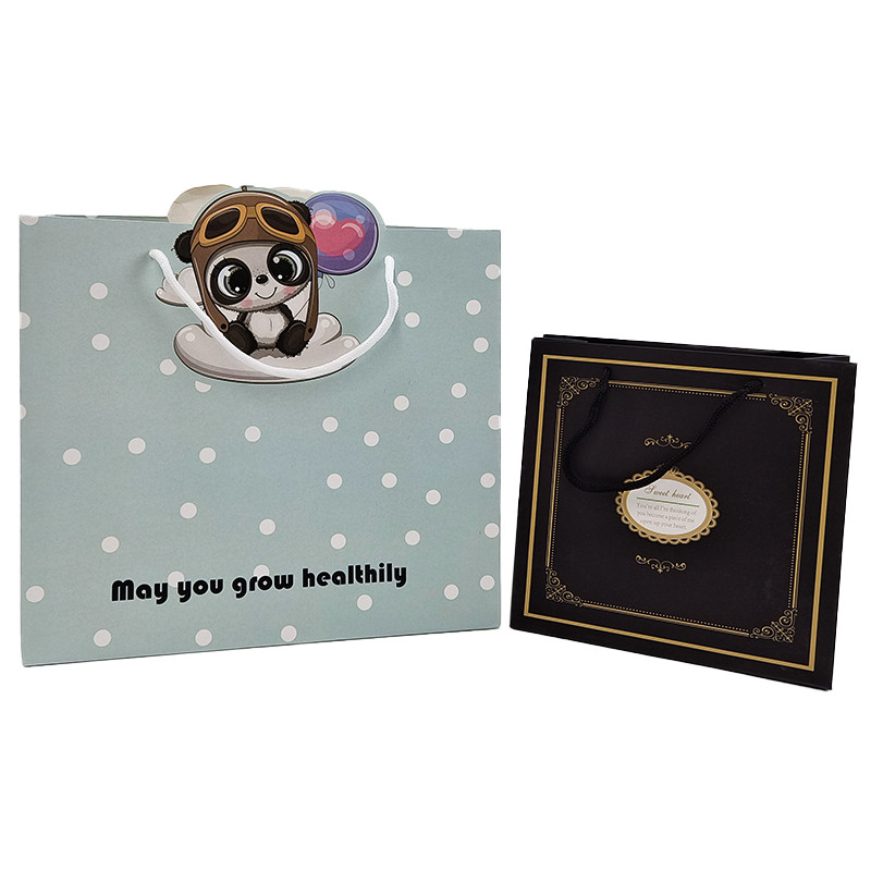 紙ロープ ストリング クラフト紙袋 ハンドルロープバッグ カスタマイズ 受け入れ色 折り紙パッケージ