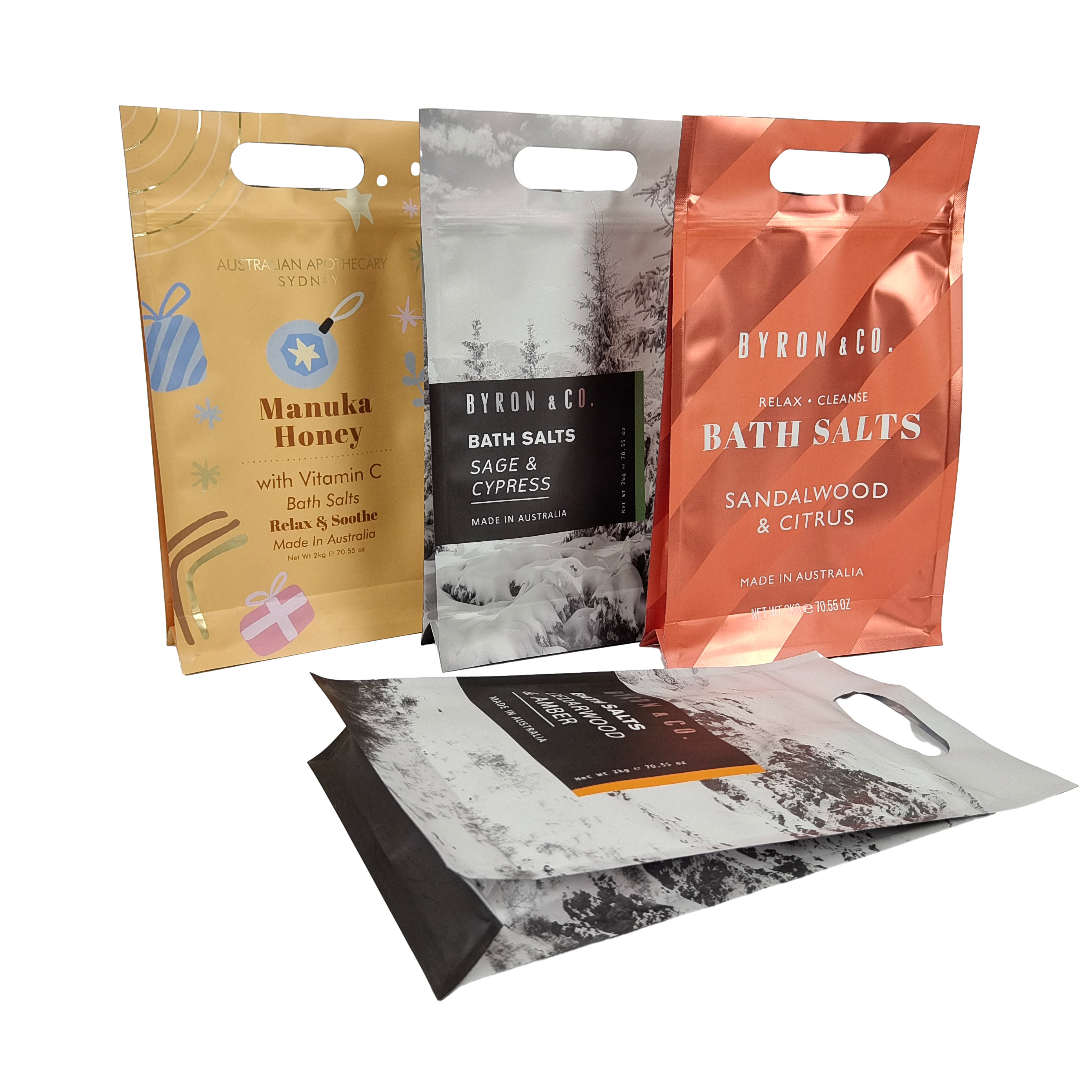 カスタムデザイン プリント マット 方形 平底 サイド ガセット プラスチック マイラー フォイル ロゴ 梱包 ポケット 容易 に 引き裂ける ジッパー バッグ