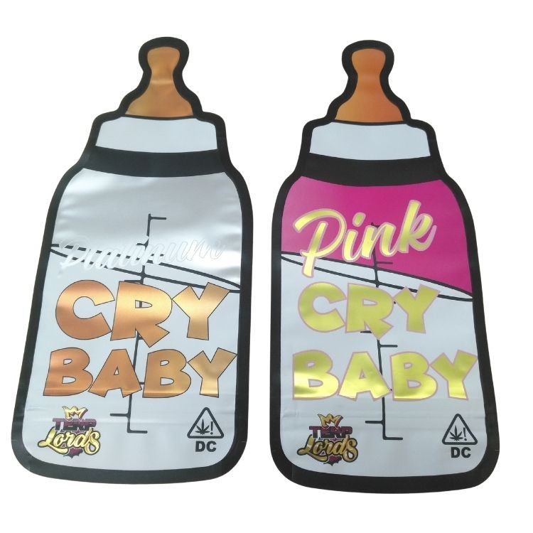 カスタムプリント 防子シップロック ホログラフィック 切断式 マイラー バッグ 3.5g 特殊形 ゴミ菓子 食用包装袋