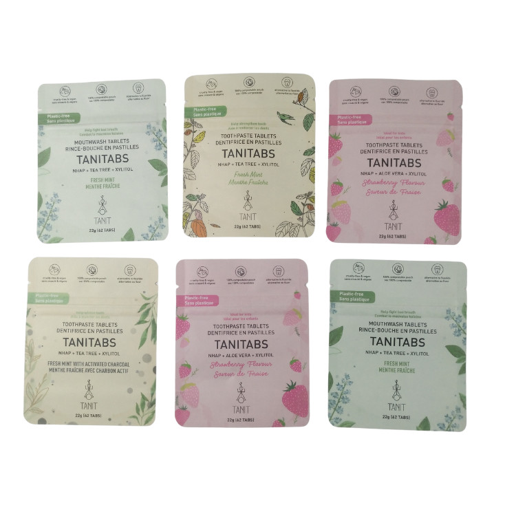 エコフレンドリー  Ziplock スタンドアップ 食品パッケージ 100% 堆肥化 生物分解 クラフト紙袋