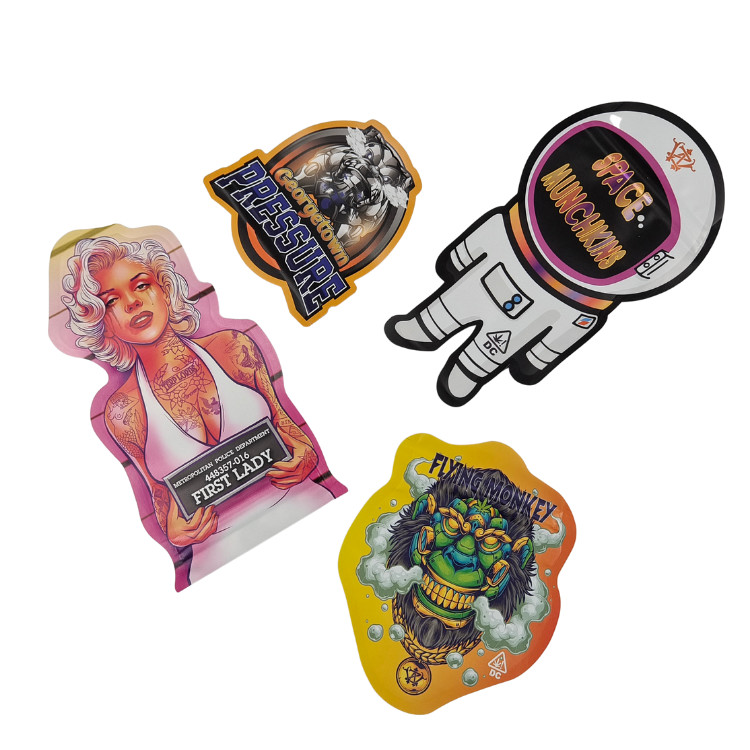 オーダーメイドジップロック 特殊形塑料 防臭 防臭 キャンディ バッグ マイラーパック 3.5g 7g カスタム形 マイラーバッグ