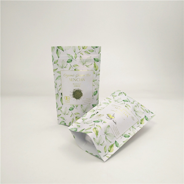 co フレンドリー 3 サイド 熱密封されたクラフト紙袋 ブラックロゴをリサイクル 5グラムの小さな紙袋を印刷