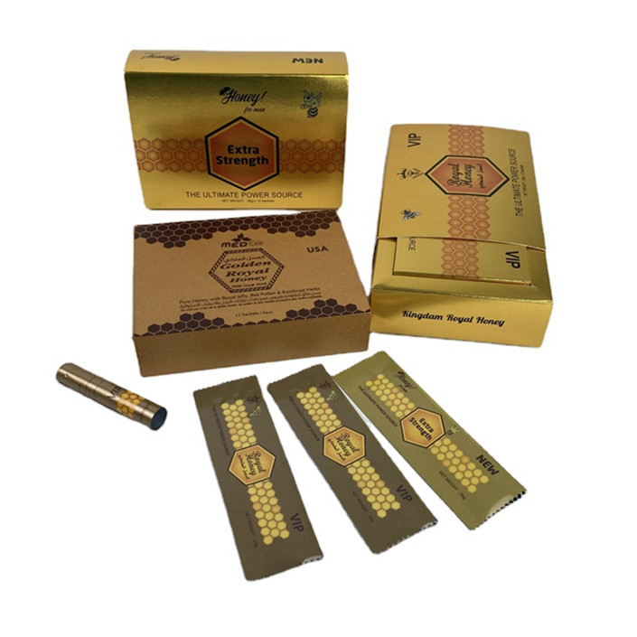 オーダーメイド ゴールドプリント ビータル・ヴィップ ハニー 包装 サケット 花 HMF 皇家 ハニー 彼のために ビータル・ヴィップ ハニー 包装