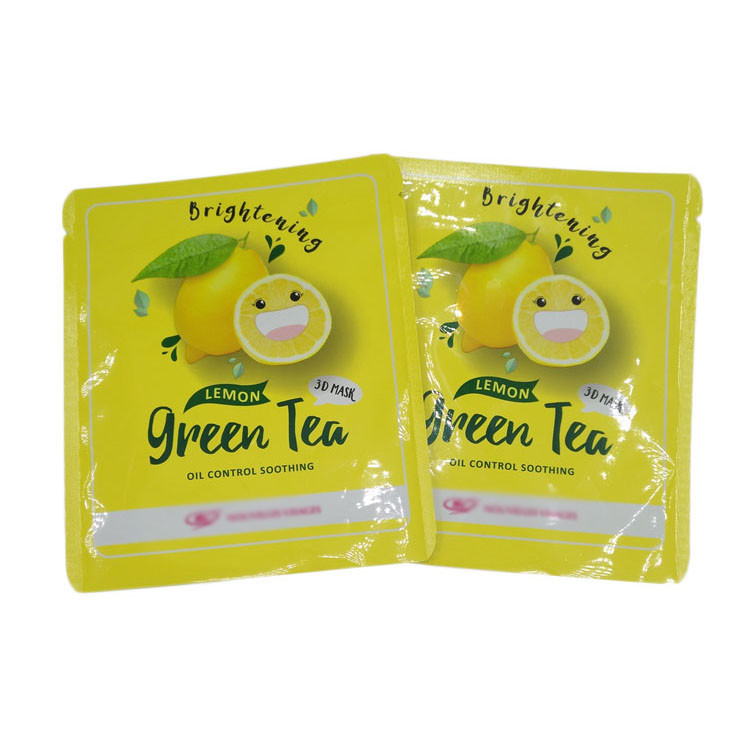 熱シール 小型 3 面シール ポケット 顔面マスク用のフラットサンプルパケット