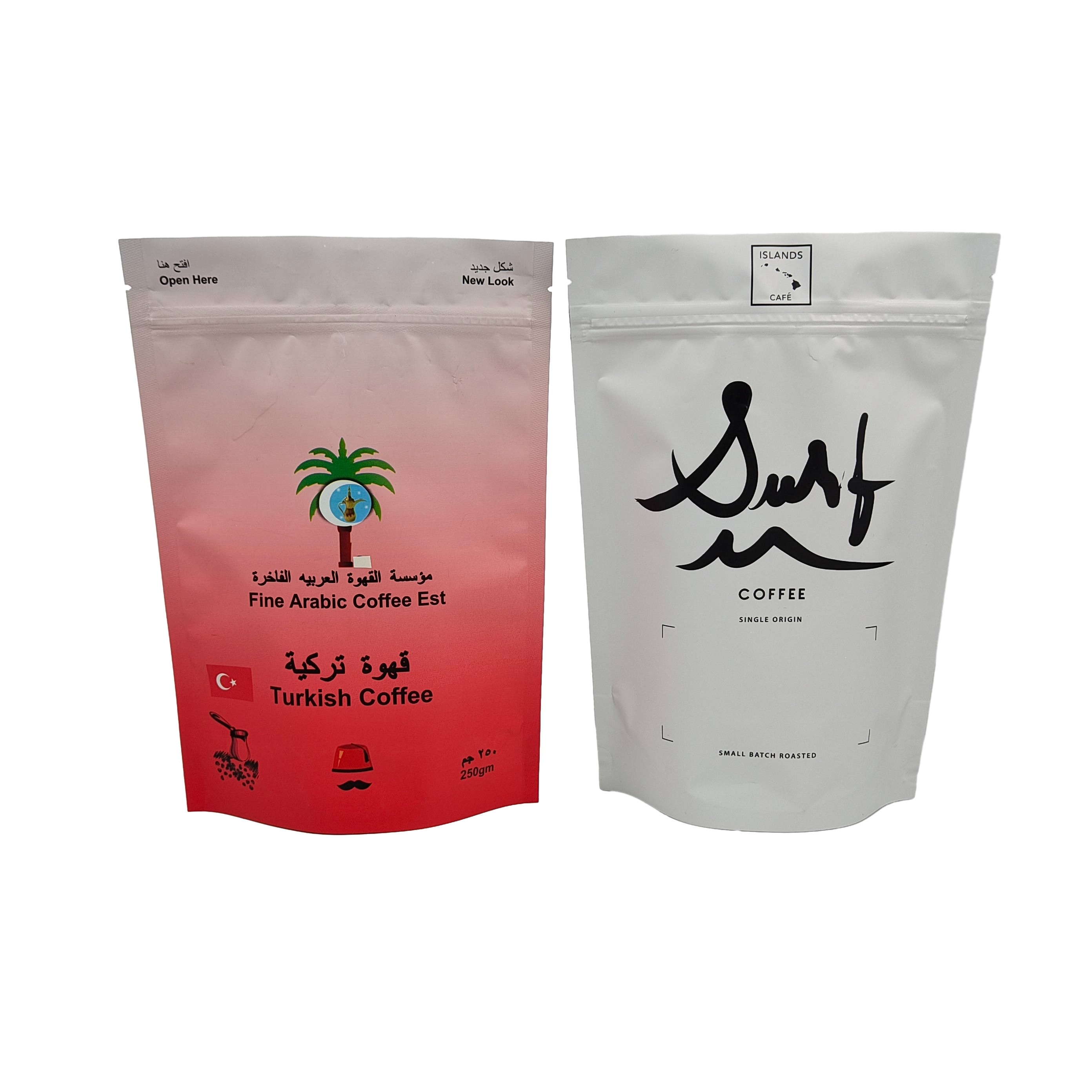 高品質のカスタム食品包装バッグデザイン プリントマットアルミホイル スタンドアップジップロックバッグ