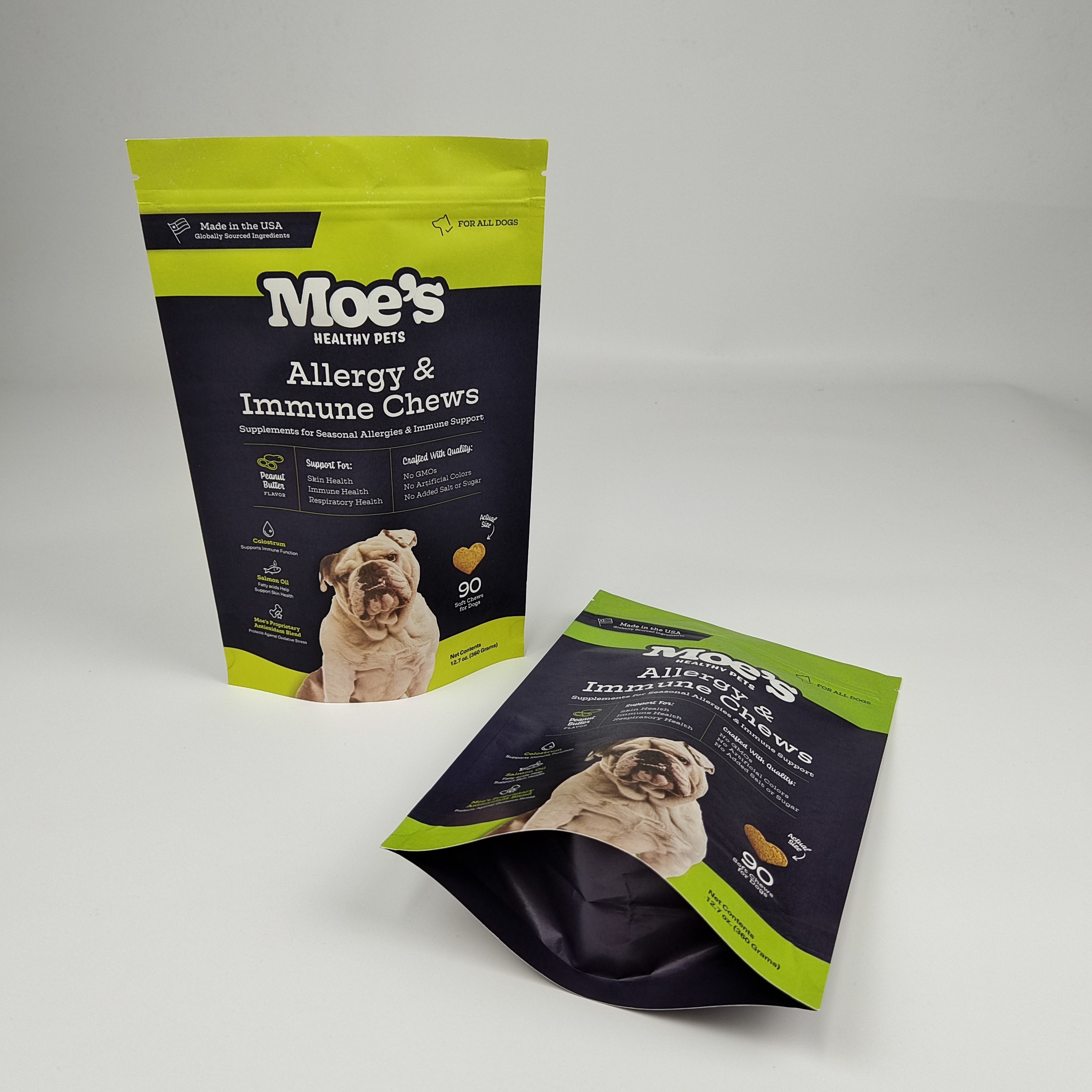 リサイクル可能なジッパー 白茶色 クラフト紙袋 カスタム 食品 ナッツ ピーナッツ ティー キャンディー クッキー 梱包 ロゴ付き スタンドアップ ポケット