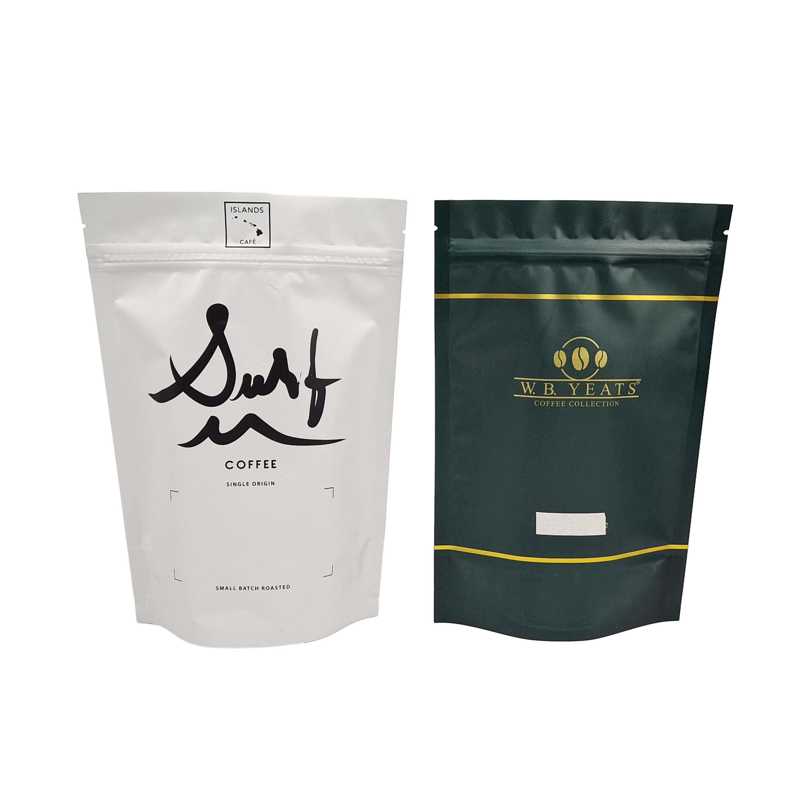 100g 200g コーヒー豆 カスタマイズされた再閉可能なジップロックバッグ マット アルミニウムホイル バルブ付きコーヒーバッグ