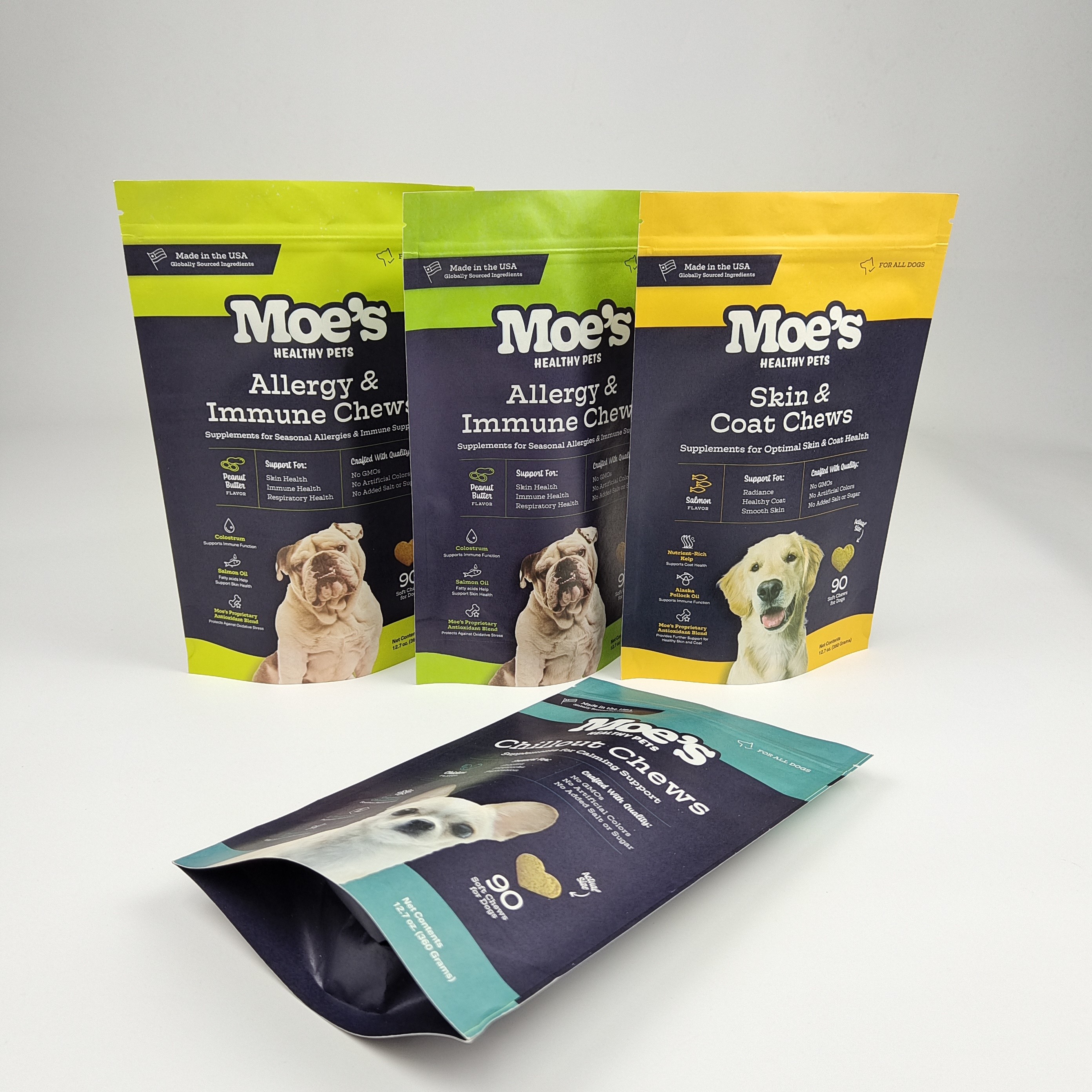 卸売 スタンドパッケージ カスタム ホワイト ドーイパック クラフト紙袋 食品ナッツ スナックパッケージ