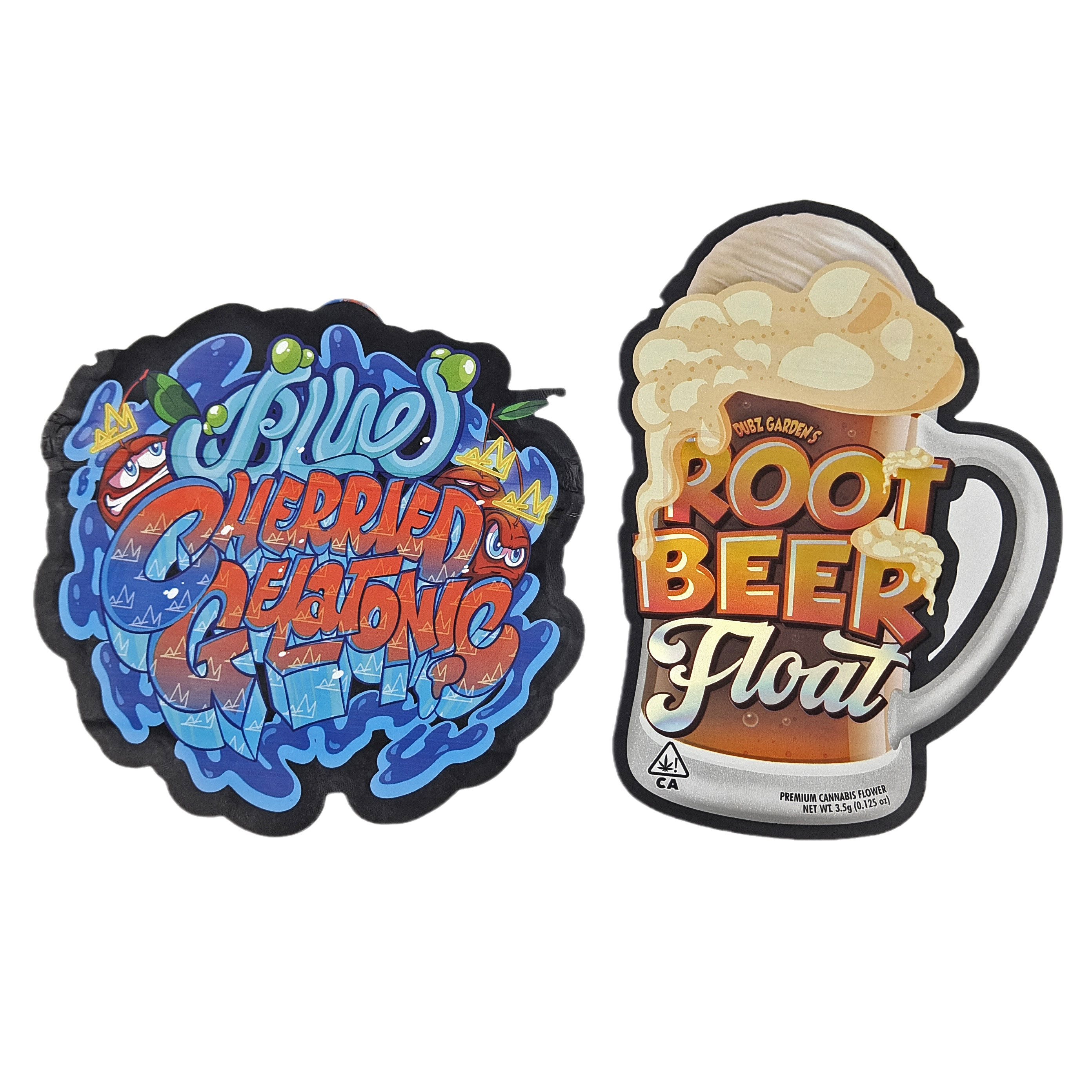 ダイカット カスタム 不正形 特殊形 プラスチック 防災 ザイパー付き 3.5g 食品級 カスタム形 マイラー