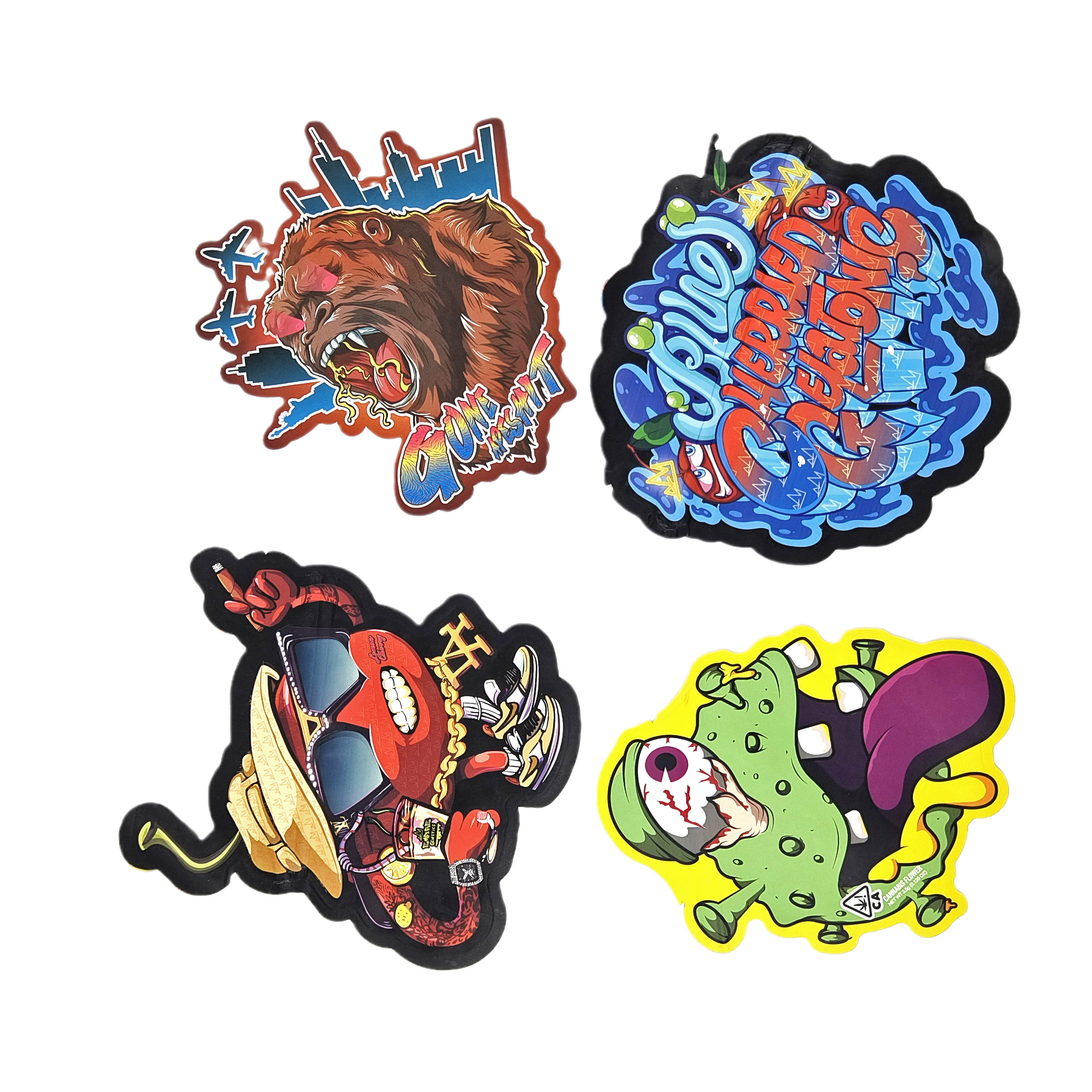 カスタムプリント食用袋 プラスチックパッケージ 切断型特殊塑料袋  Ziplock 3.5g スナック マイラー袋