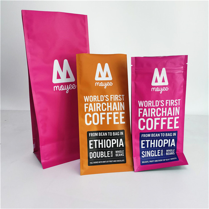 カスタム食品グレードの臭いを防げるアルミニウムガセット 250G 500G 1KG のコーヒー豆のパッケージ袋