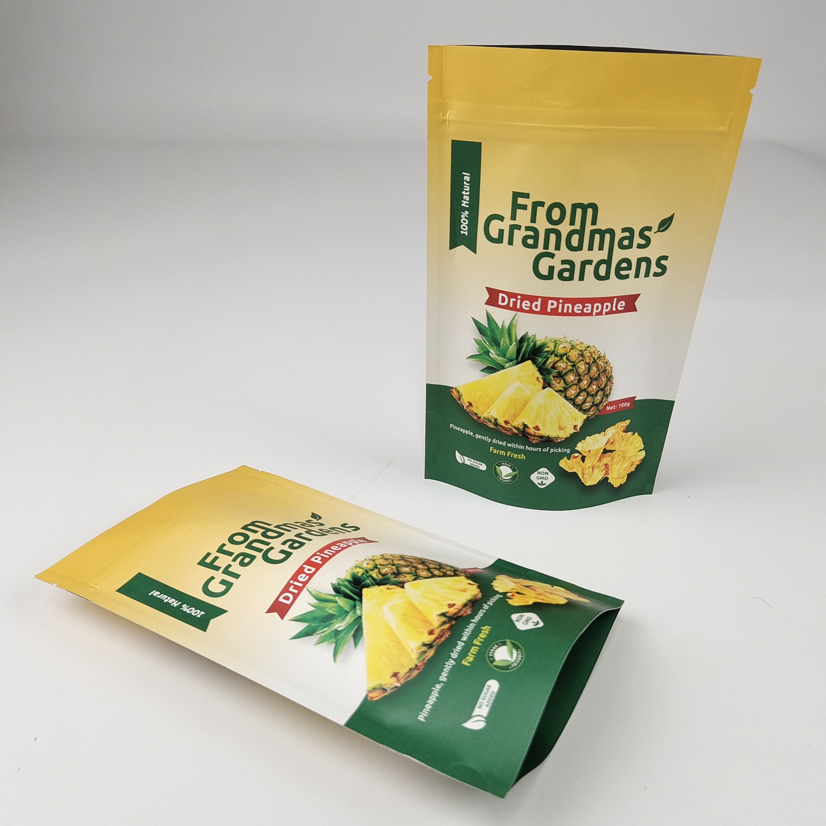 エコフレンドリー カスタムデジタル印刷 スタンドアップバッグ 涙ノッチ ドライフルーツ カシューナッツ プラスチック袋包装