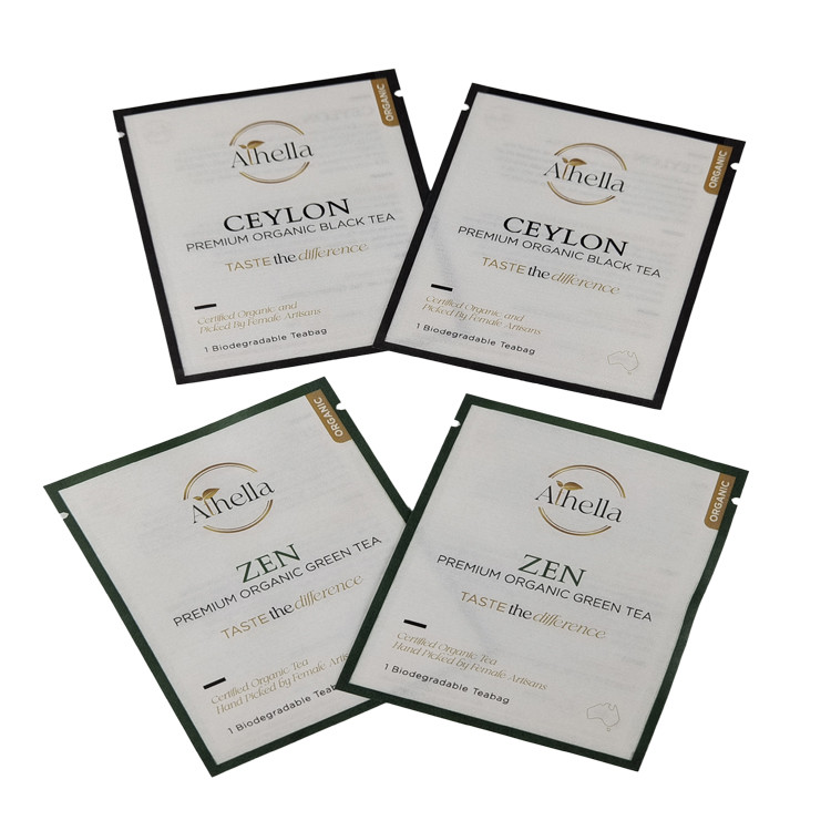 カスタム任意のサイズ ティーバッグ 包装 3 サイドシール バッグ 形状とサイズ