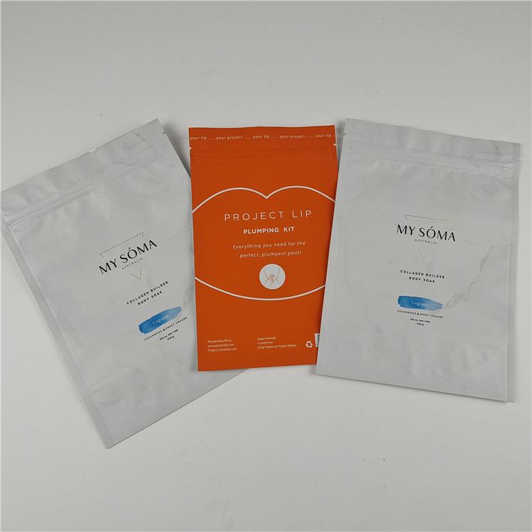 工場卸売 食品包装 材料 包装 マット アルミホイル スタンドアップ ポケット シープロック ドイパック バッグ