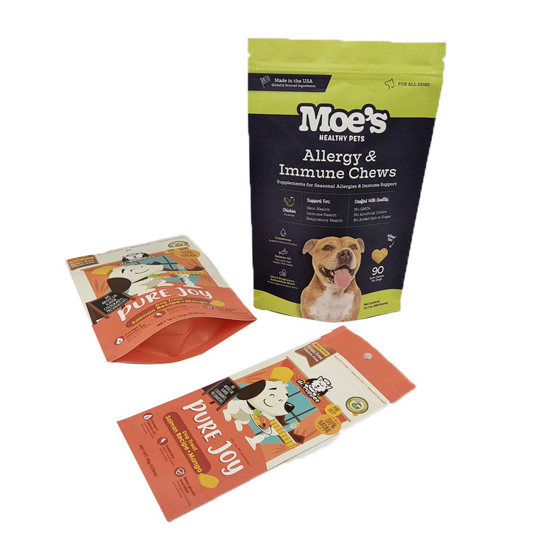 オーダーメイド エコフレンドリー ホワイト クラフト紙 マンゴー 粉末 ナッツ ペット 食品 生物分解性 ザイプ 臭いを防げる紙包装袋