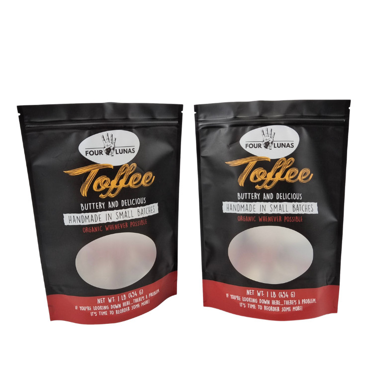 涙ノッチ 特徴 透明なデザインとジッパーの閉ざしを持つペットフードバッグ