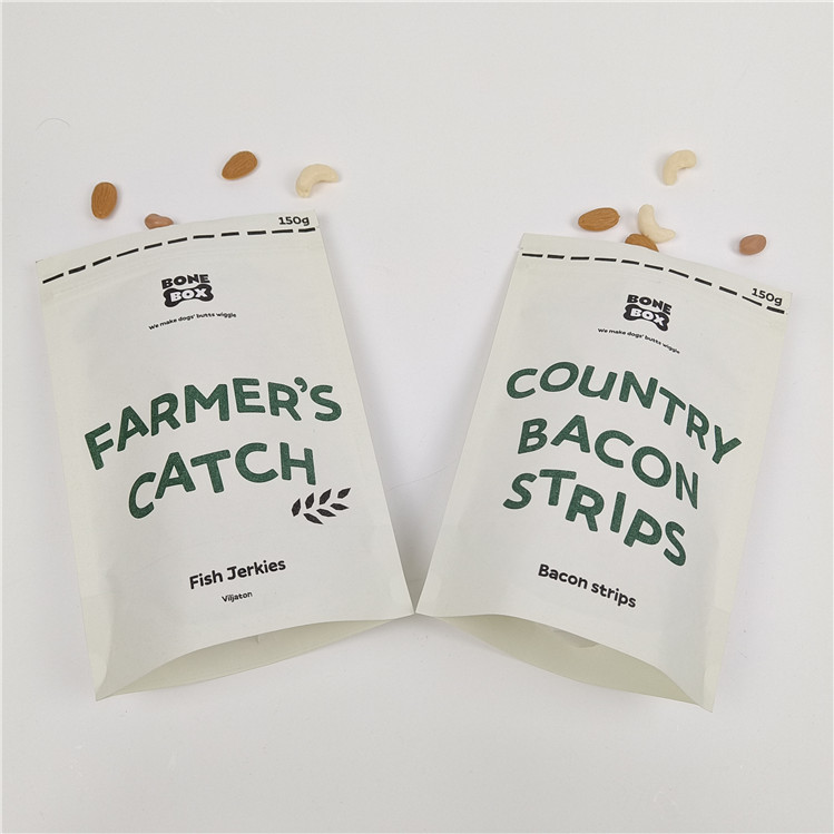 カスタム デジタル 印刷 スタンドアップ ザイパー バッグ 臭いを防げる クラフト 紙 バッグ カスタム 印刷 生物分解性 紙袋