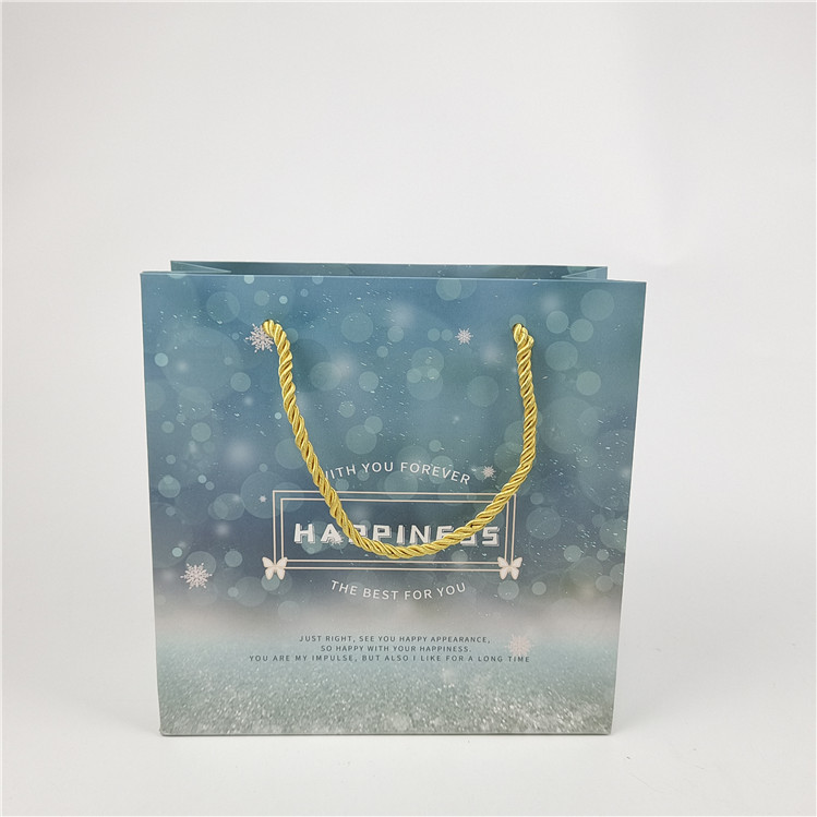 売れ筋 リサイクル可能 環境に優しいロゴ 印刷 ショッピング 紙袋 梱包 白 110グラム 再利用可能