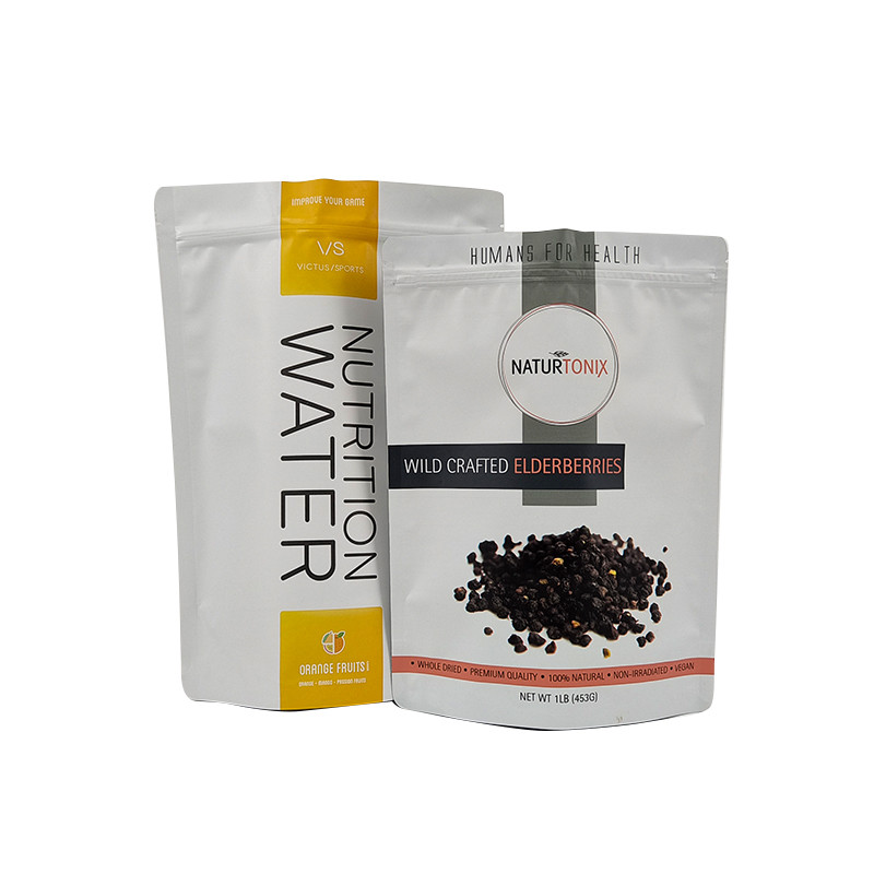 色の効果 鮮やかなまたはマットな完成品 茶袋 再開可能なスタンドアップポケットのパッケージ