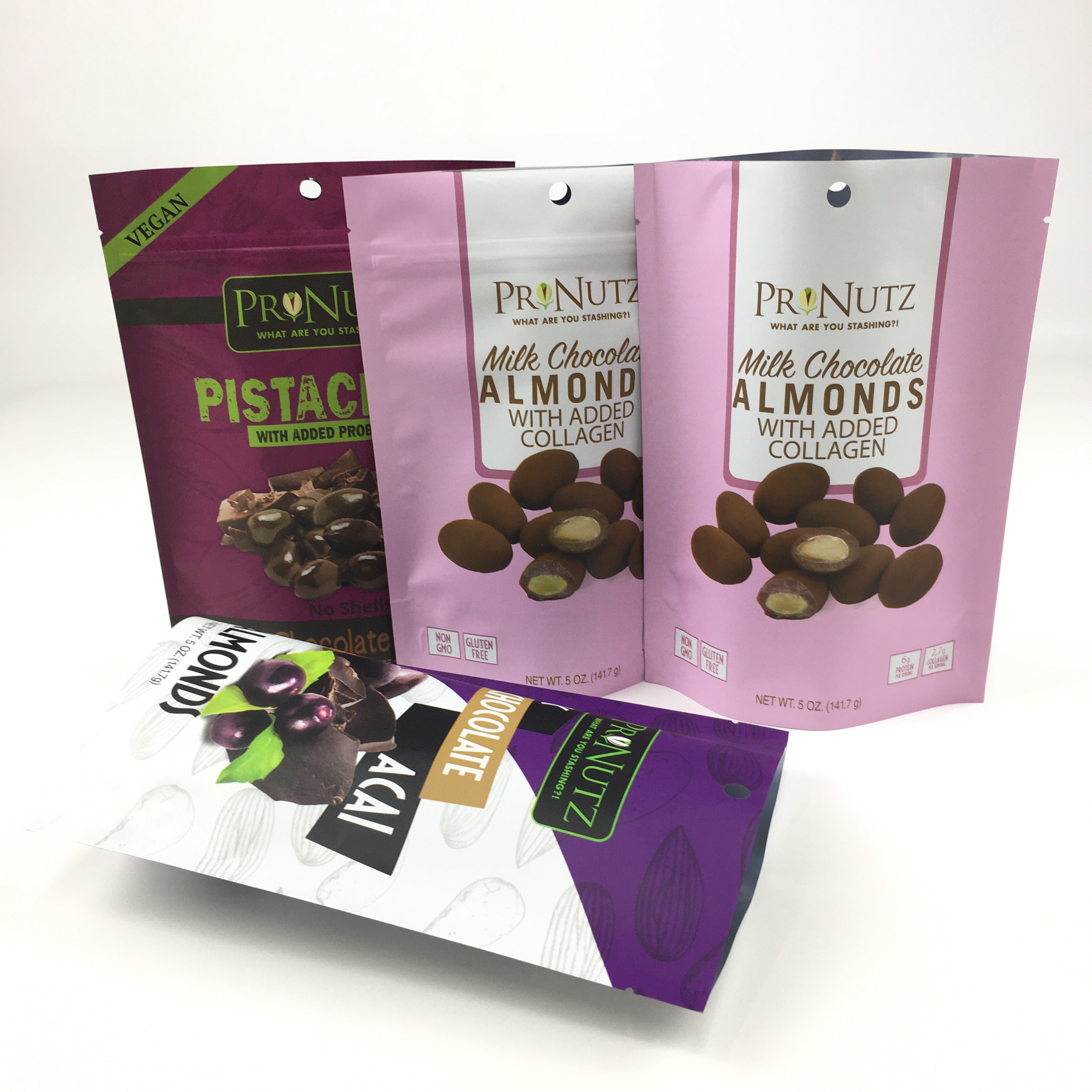 カスタムマット スタンドアップポッチ アルミホイル マイラーバッグ 粉末包装