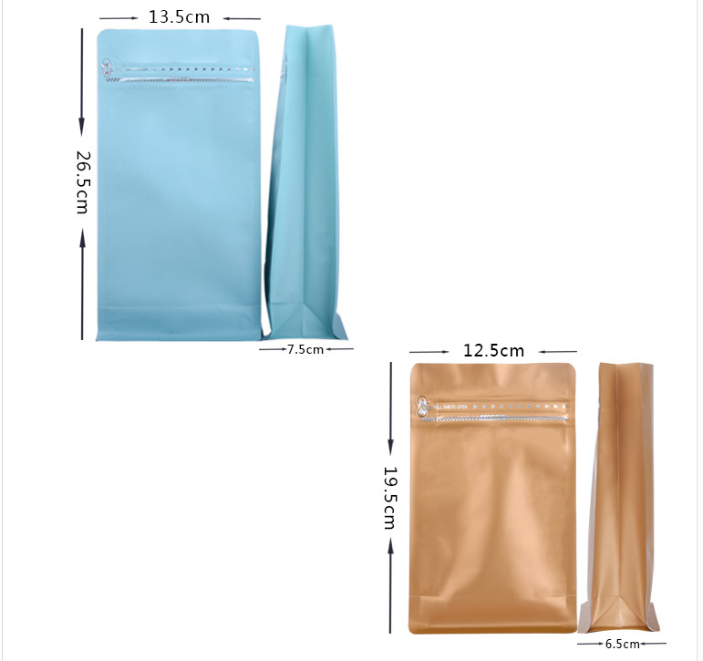 再使用可能なマットの黒いプラスチック袋の包装はコーヒー豆のための袋を立てます