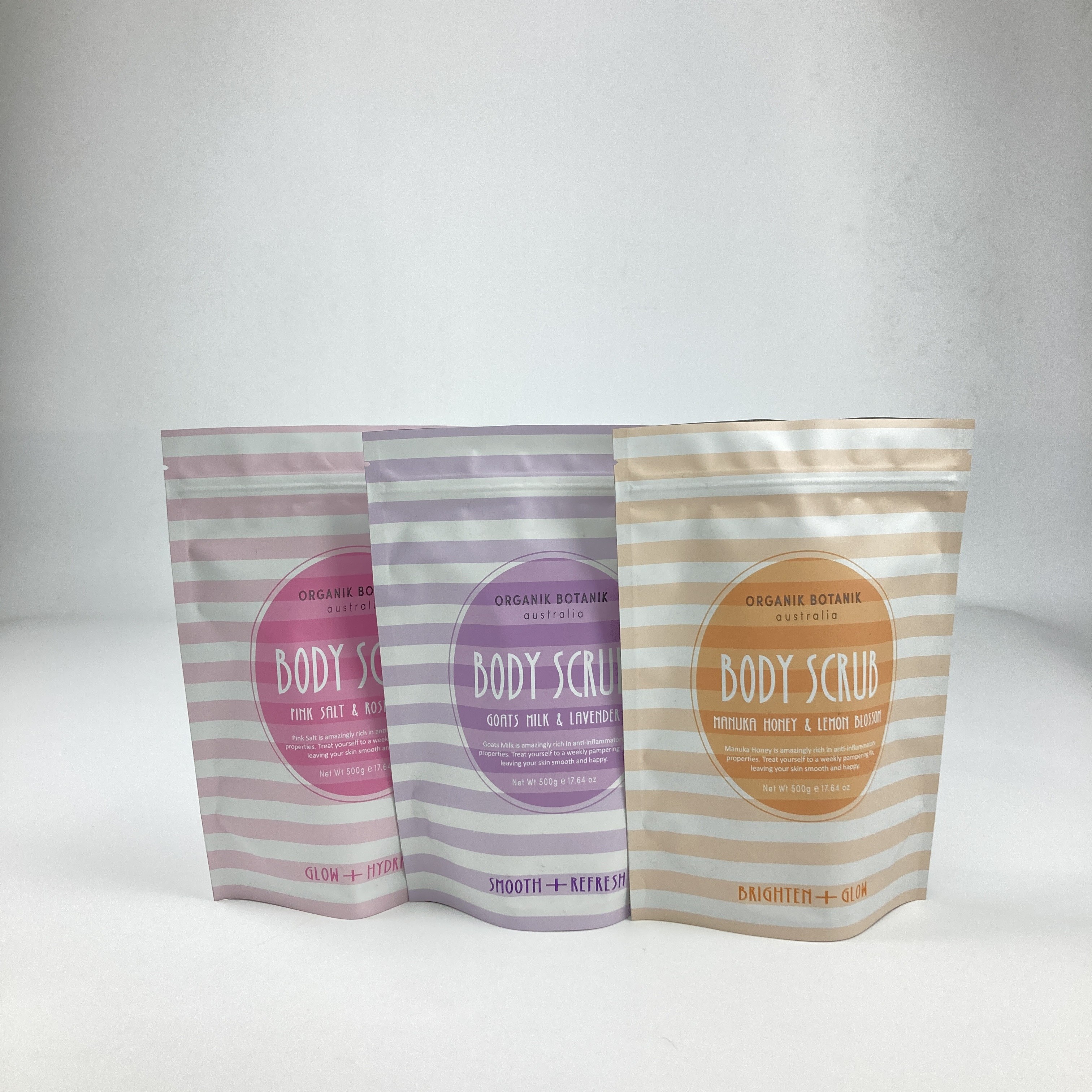 オーダーメイド 印刷 浴塩 身体 スクロール スタンドアップ ポッチ アルミ製紙袋