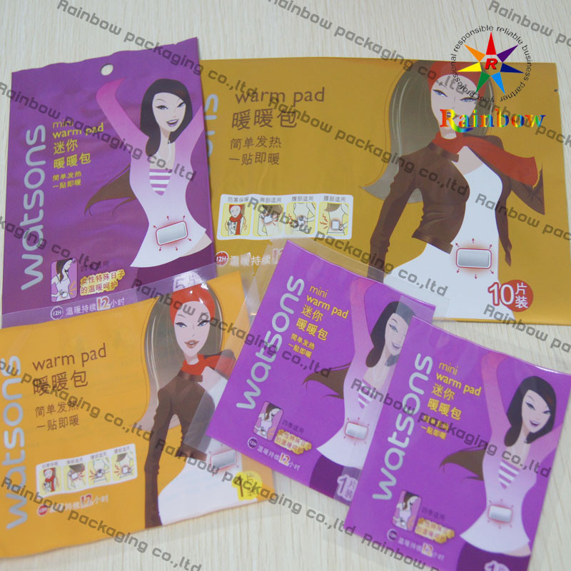 暖かいパッドのためのジッパー ロックのプラスチック化粧品のコンパクトの包装の平たい箱