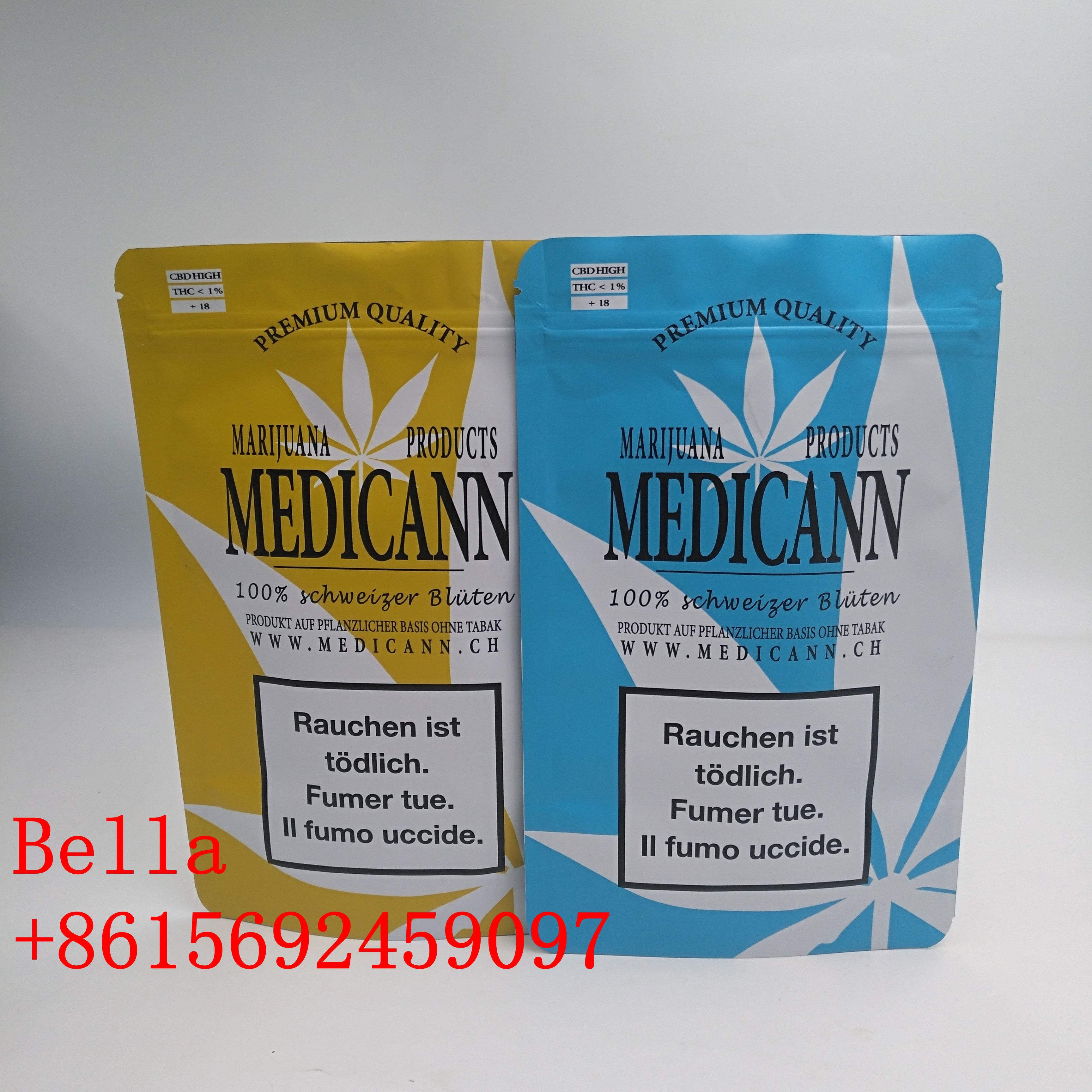 3つを包むヒート シールのプラスチック袋-ロゴの印刷と薄板になる層