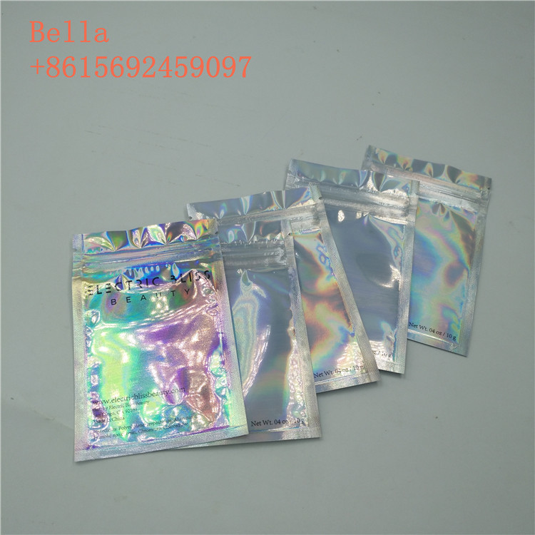 3包む側面のシール ホイルの袋は小さい化粧品ジッパーが付いている袋を立てます