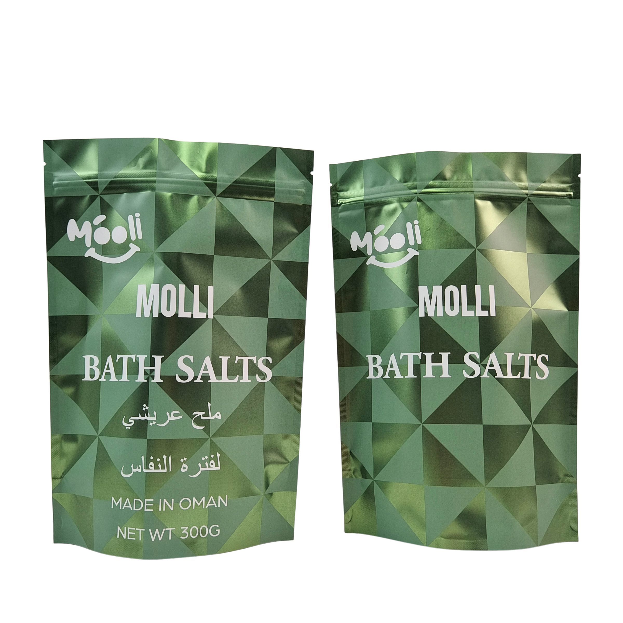 ボディスクラブ用スタンドアッププラスチック包装ポーチ バスソルト ナチュラルソーク マイラーバッグ ジッパー付き