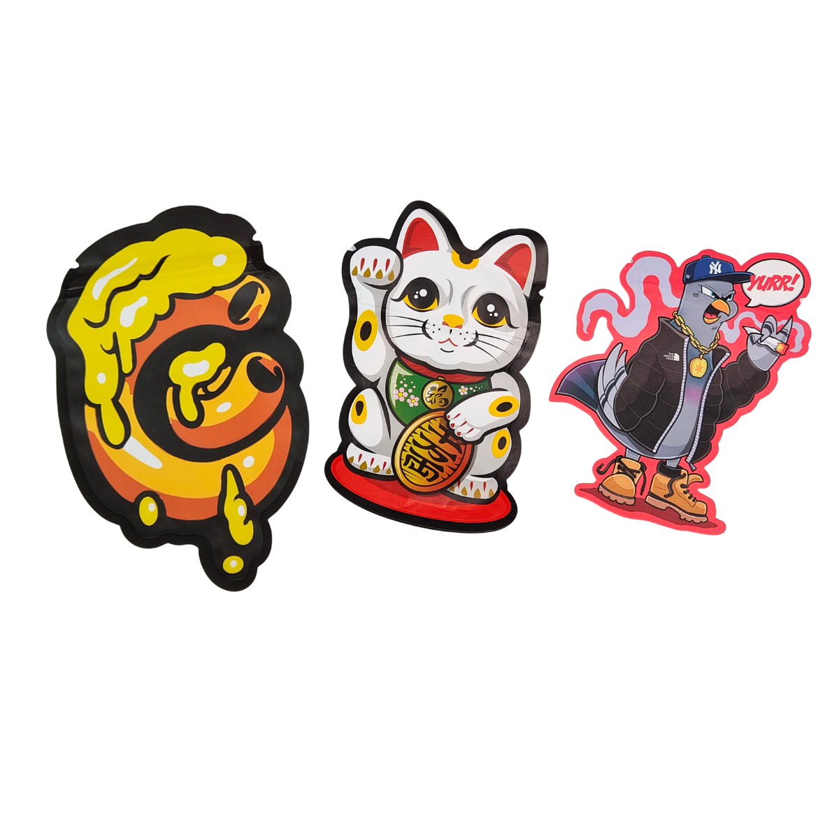 三方シールチャイルドレジスタントホログラフィックマイラーバッグアルミホイルスナック包装袋