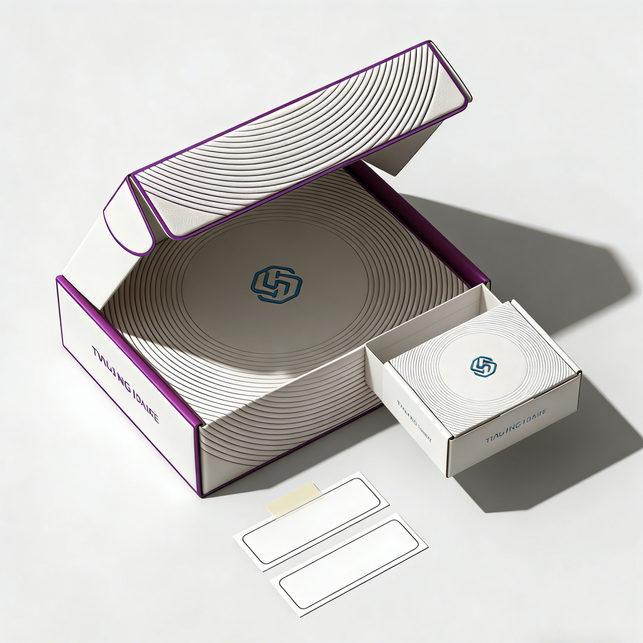 マットラミネートとカスタムロゴ付きのカスタム生分解性ギフト郵送フォルダー