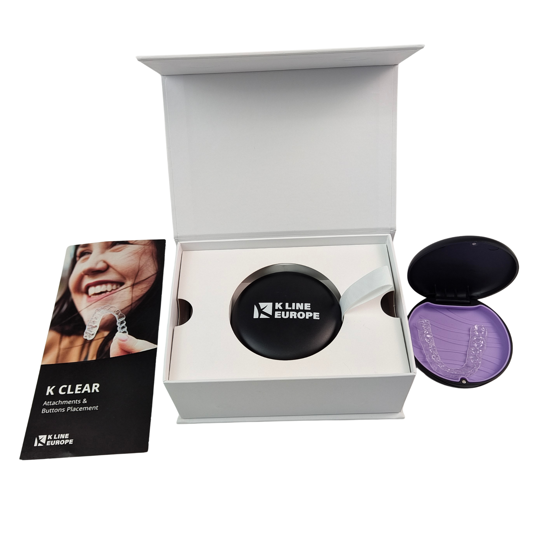 カスタマイズされたロゴ 歯科矯正器 キットボックス 矯正アライナー 紙付き 入れ歯アライナー 梱包ボックス