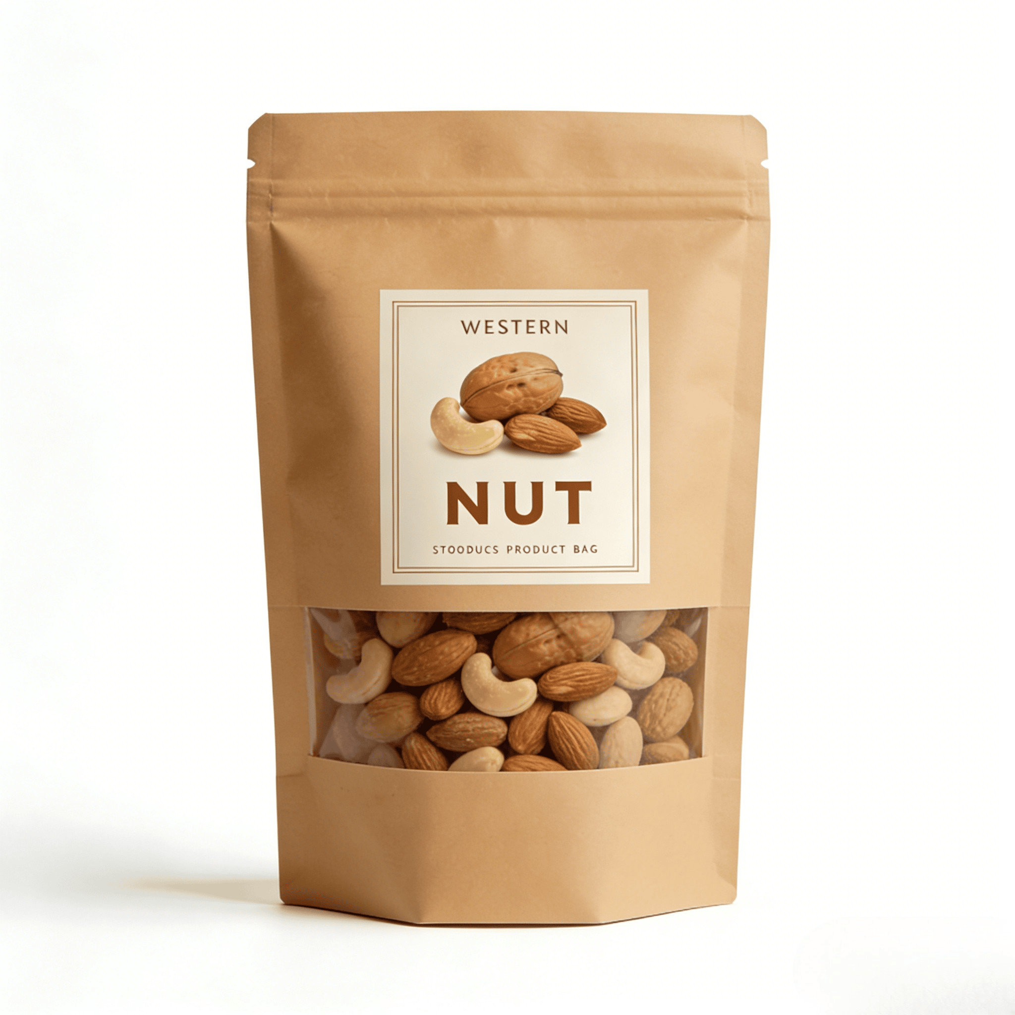 カスタマイズされたデジタル印刷 カーフ紙 熱封印 窓付きスタンドバッグ ペット食品&スナック 防湿