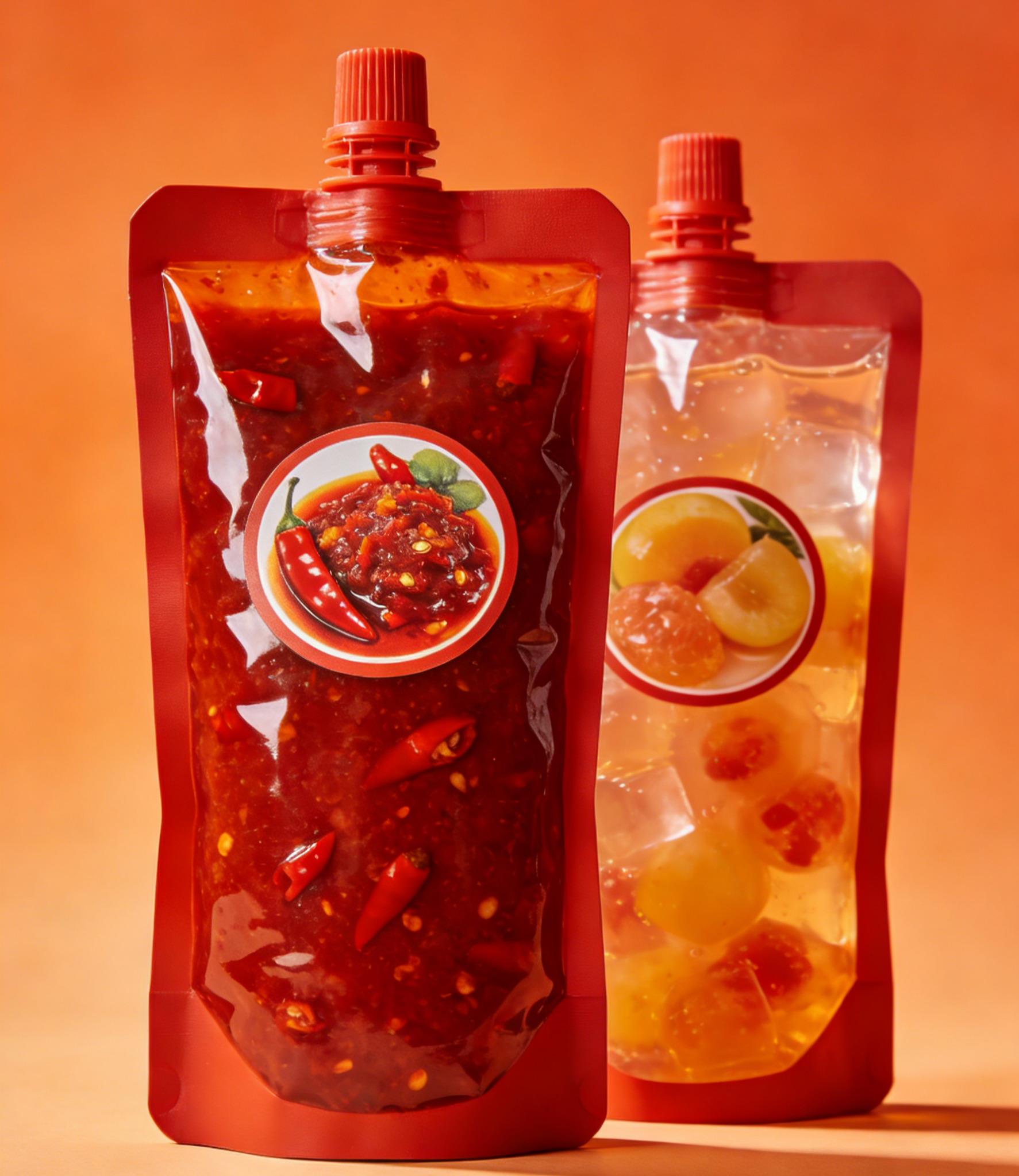 漏れ防止注ぎ口ポーチ 150 ミリリットル 200 ミリリットル 300 ミリリットル Doypack 食品グレードチリソースゼリージュース離乳食バッグスタンドアップ注ぎ口ポーチ