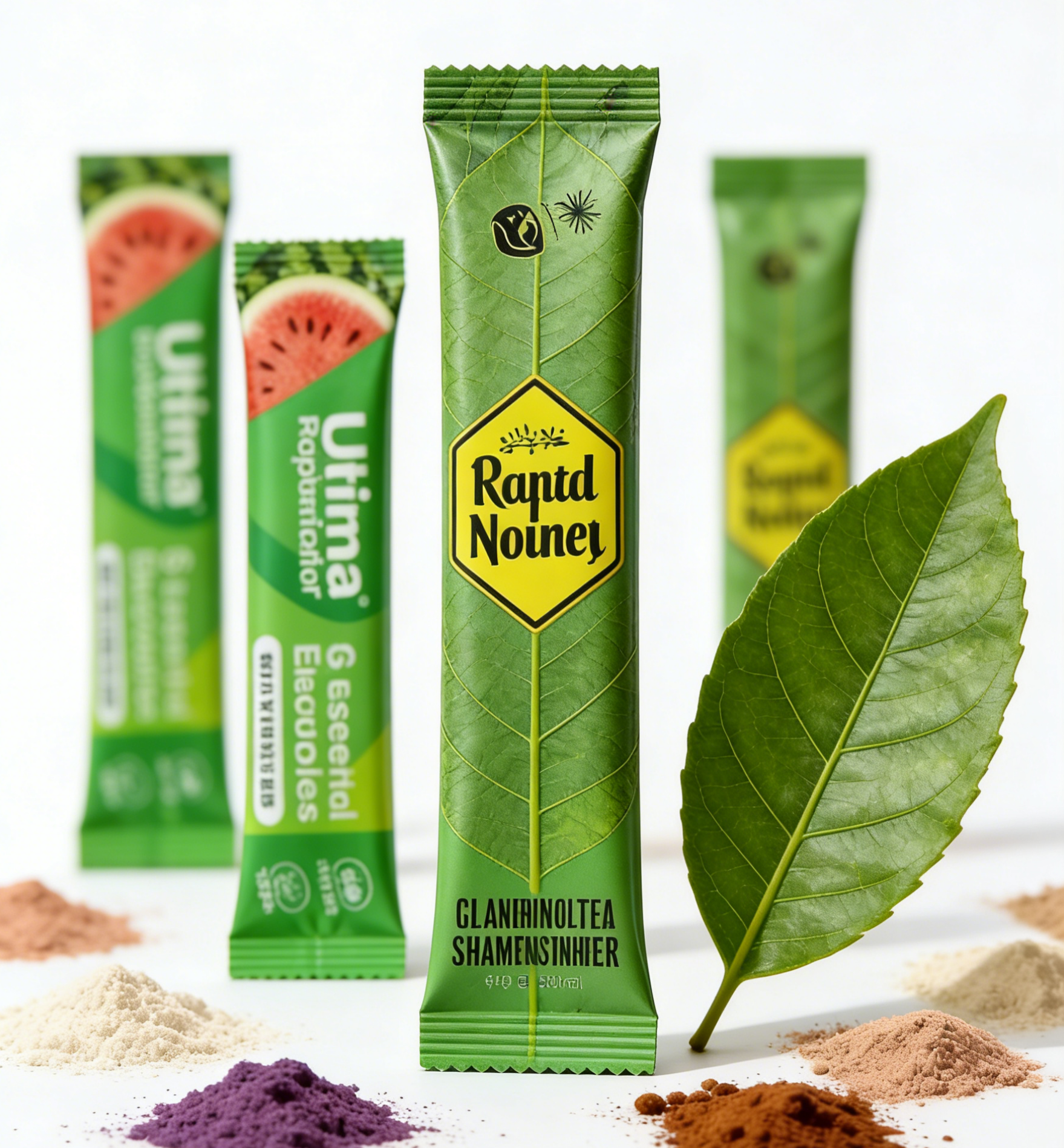 カスタム 1 グラム 3 グラム 5 グラムミルクティーパウダーコラーゲンパウダーサシェヒートシール可能なリサイクル可能な PET アルミ箔ラミネートジッパー食品袋