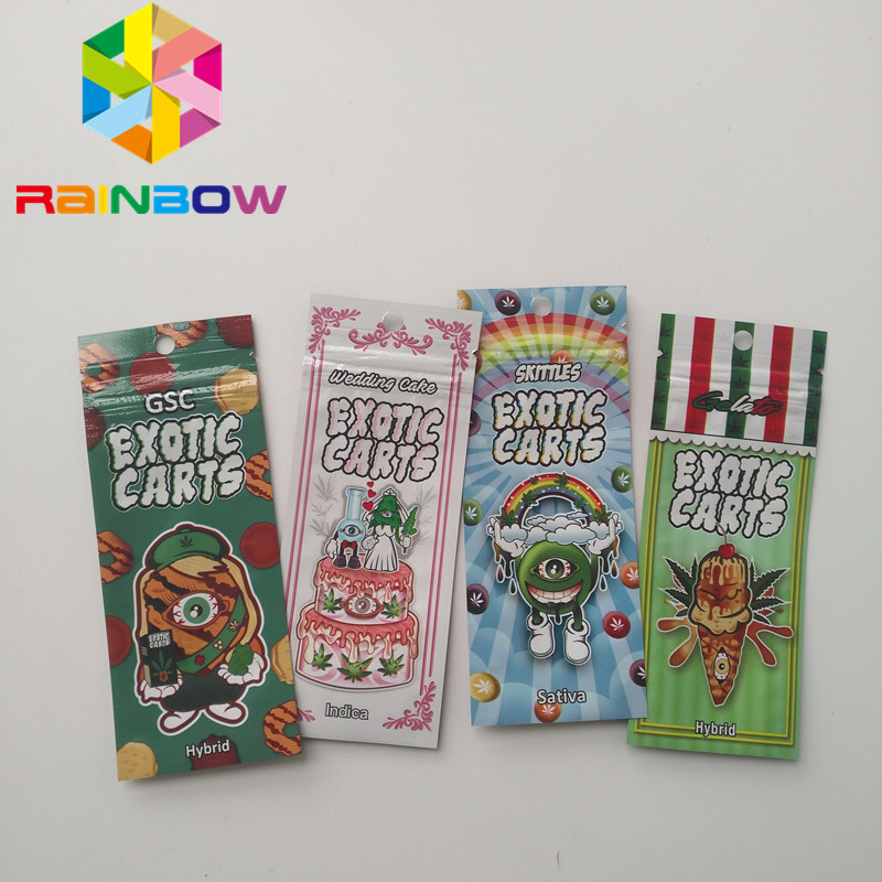 Cbdジップ ロック式のオイルのエキゾチックなカートを包むレーザー光線写真Vapeのカートリッジ プラスチック袋