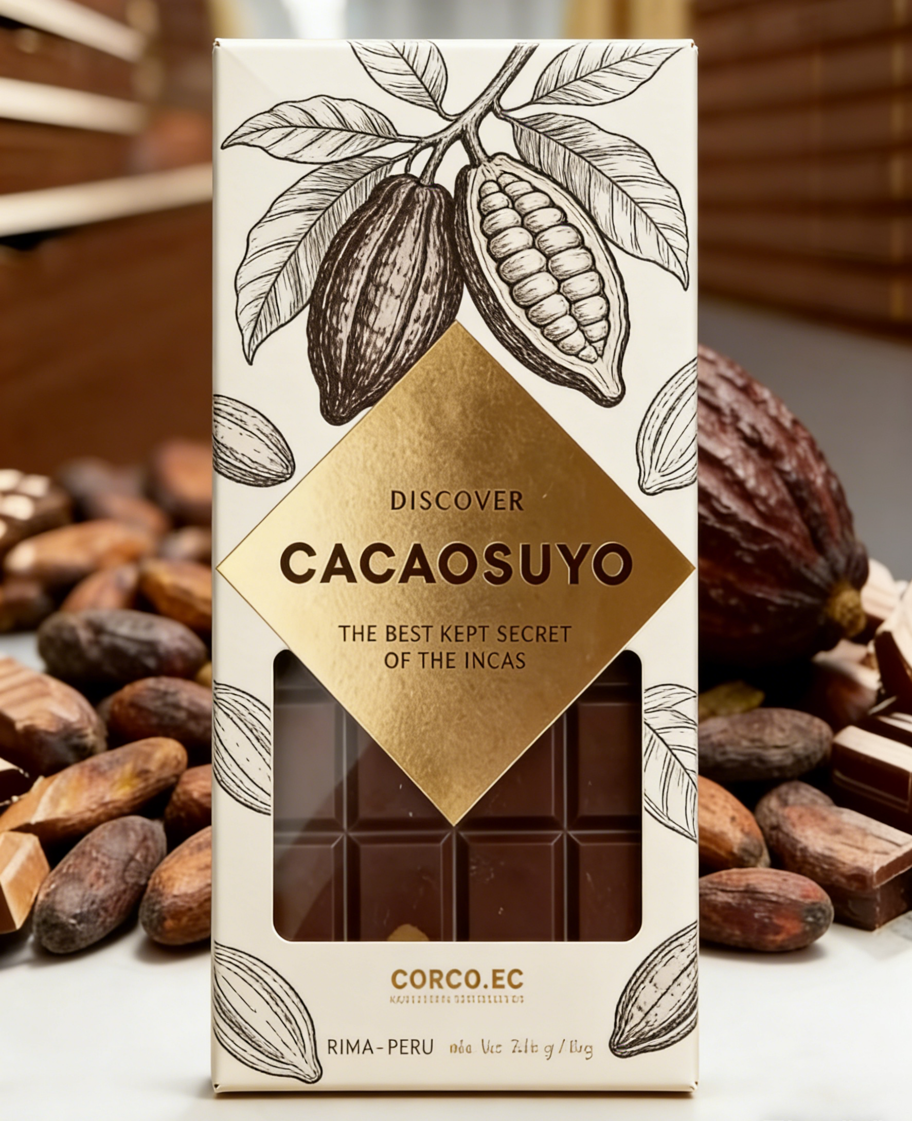 カスタムクラフト紙箱 印刷可能 生分解性 食品グレード紙ボード チョコレートバー包装箱 透明窓付き ギフトボックス