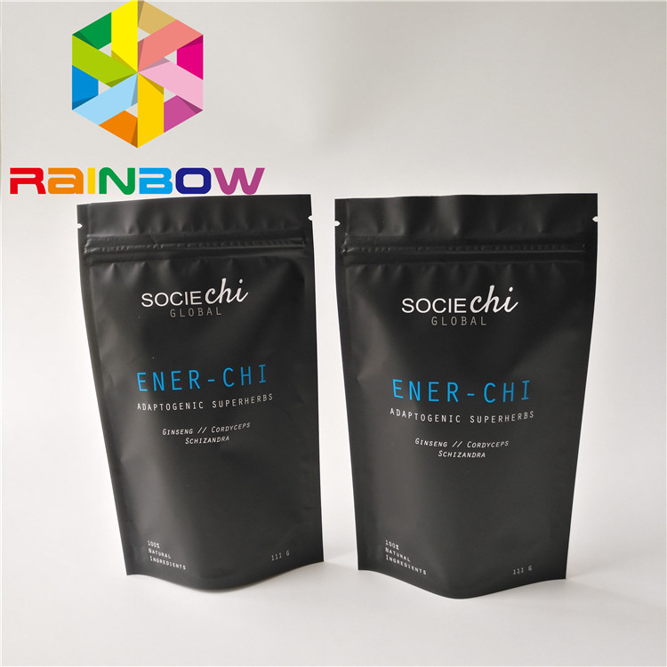 物質的な食品等級はジッパーの袋のホイルはさみ金が付いている円錐形のワサビノキの粉袋を立てます