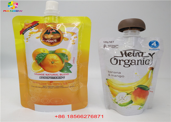 再使用可能な液体の口袋は、帽子のDoypackホイル ジュースの口が付いている袋を立てます