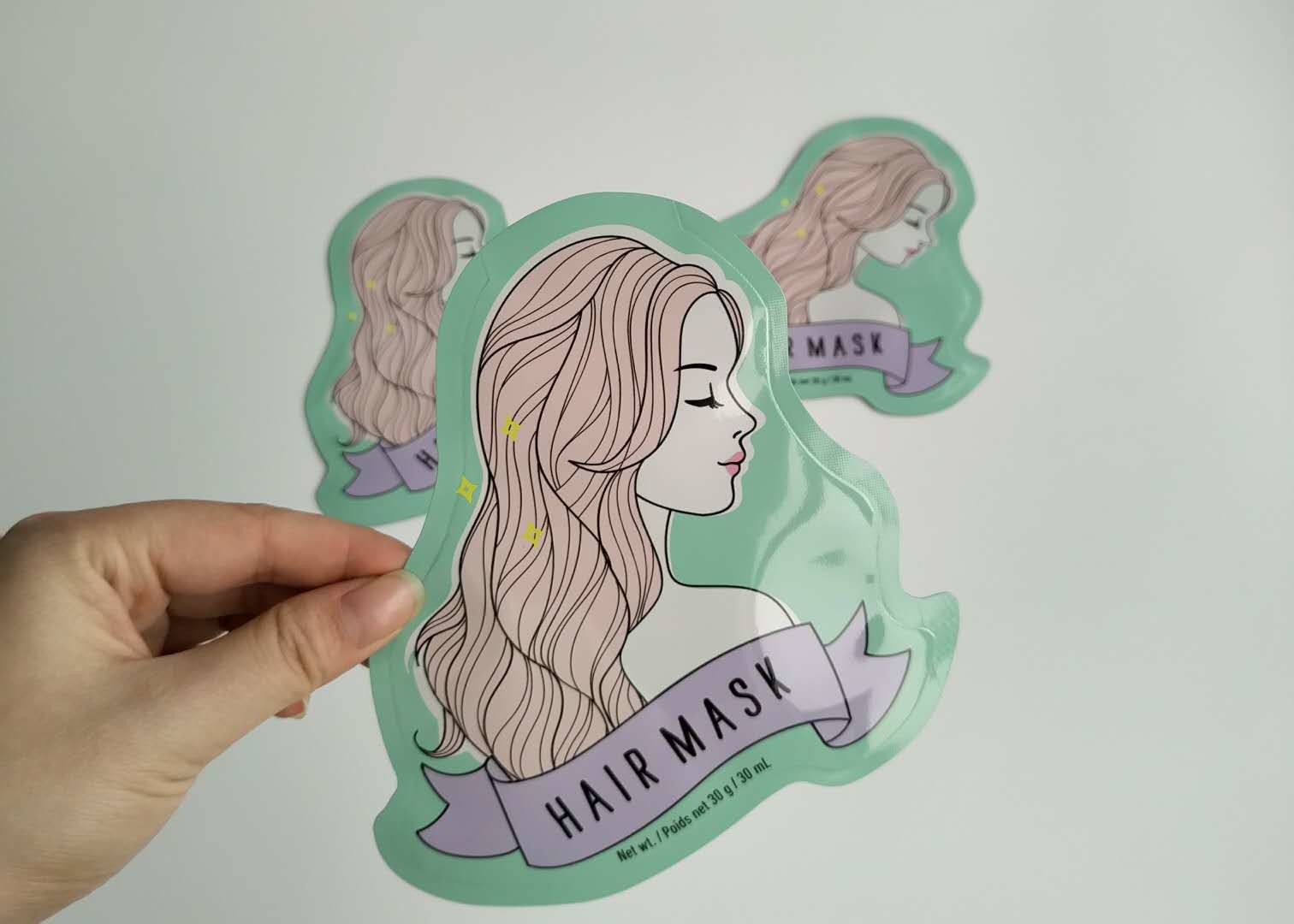 特別な形のアルミ ホイルの側面のガセットのプラスチック化粧品は顔シートのマスクの包装を袋に入れます