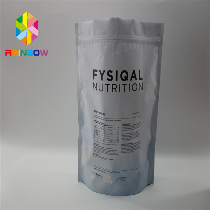 ジッパーの二重味方された無光沢の金の平らな食糧金庫袋を包むReclosableプラスチック袋