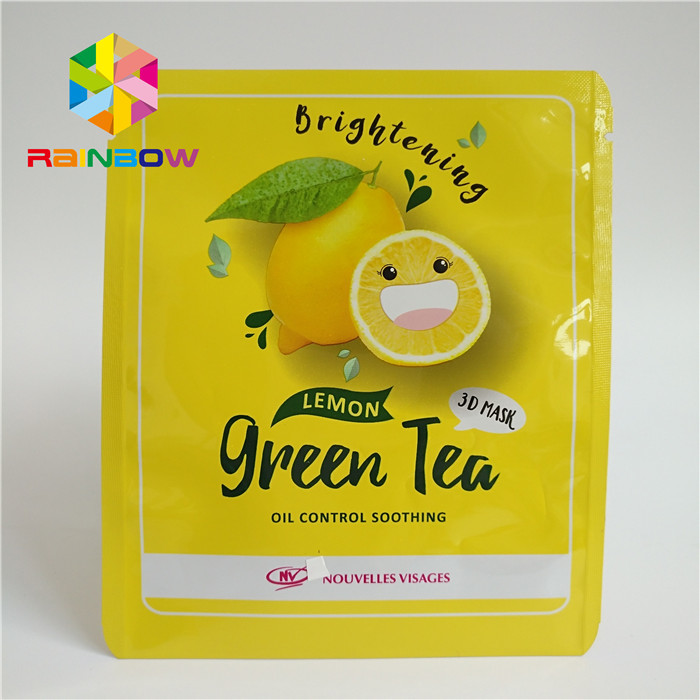 密封された側面がジップ ロック式袋を印刷した3つはアルミ ホイルの顔の目マスクを薄板にしました