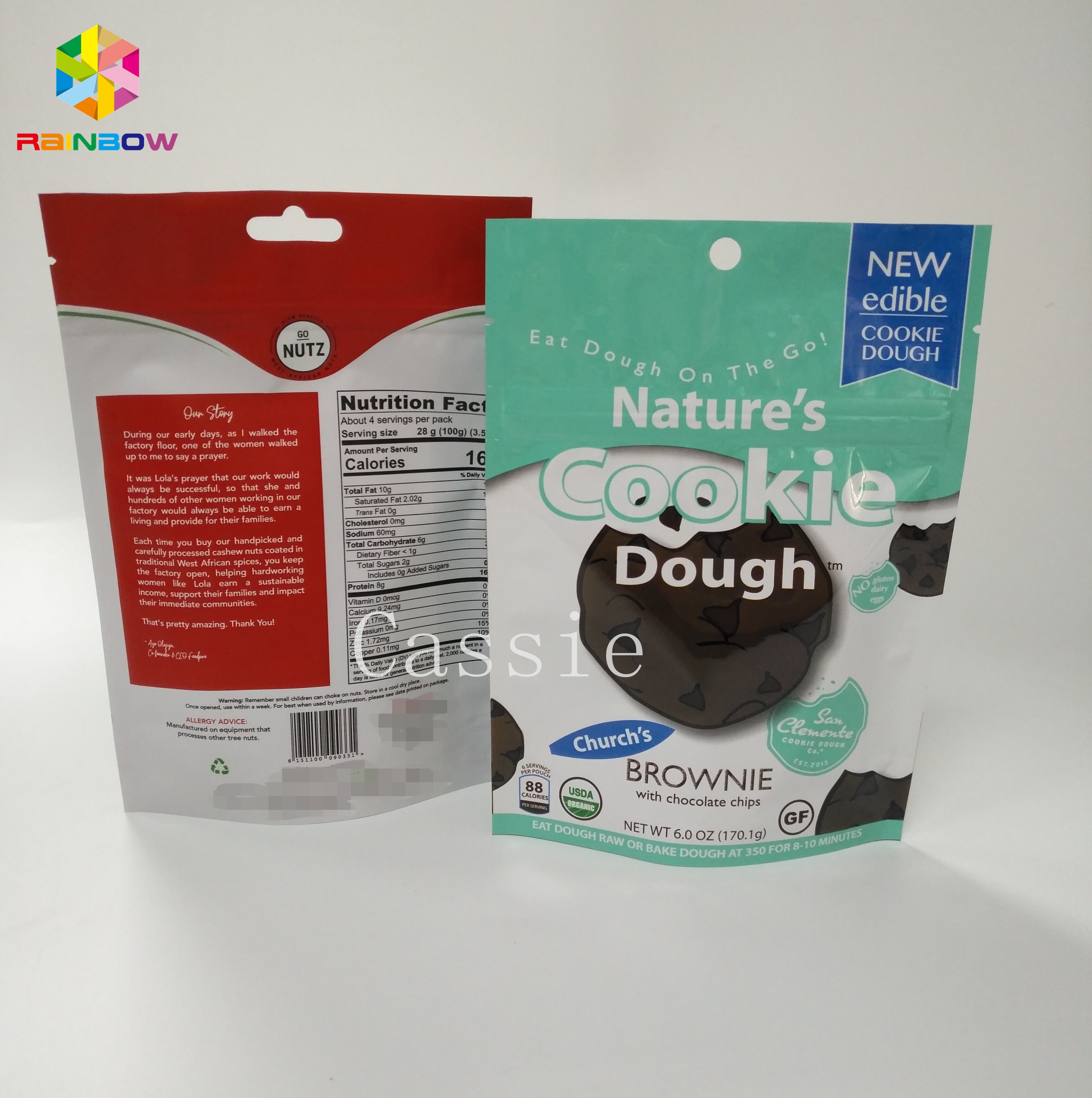 習慣は軽食の包装袋を印刷しました臭いの証拠のクッキーがZiplockが付いている袋を立てる