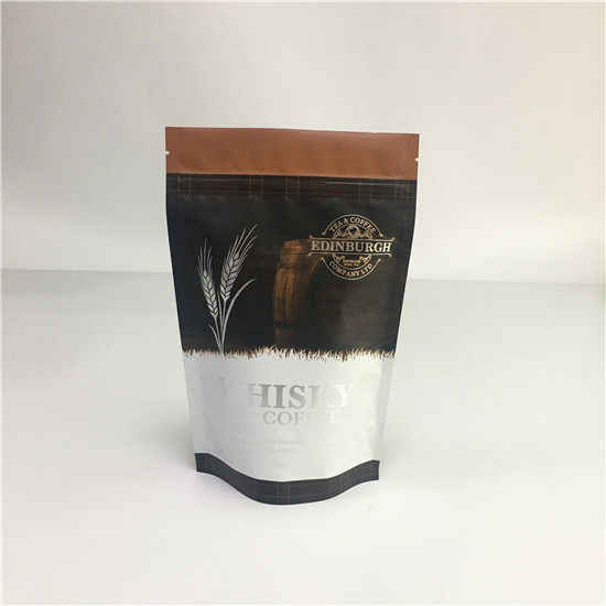 ジップ ロック式薄板にされたアルミ ホイルは袋、弁が付いている密封されたポリ袋を立てます